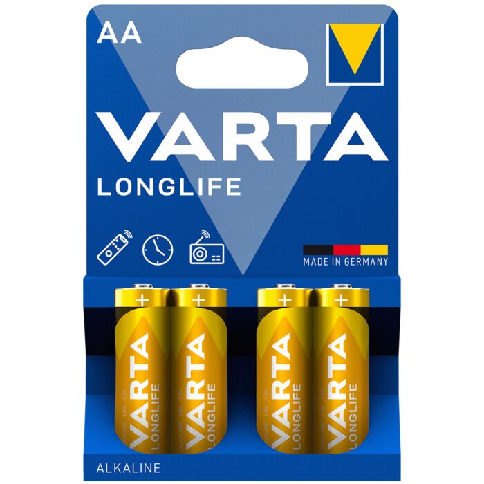 Батарейка пальчиковые VARTA (в уп 4 шт.) Longlife АА (цена за 1 шт)